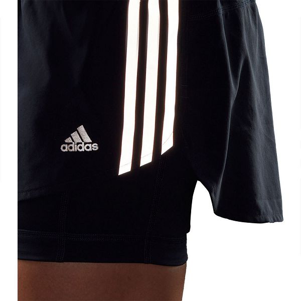 Blue Women's Adidas Run Icons 3 Stripes Shorts Pants | 1068749-XH