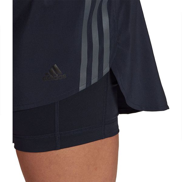 Blue Women's Adidas Run Icons 3 Stripes Shorts Pants | 1068749-XH