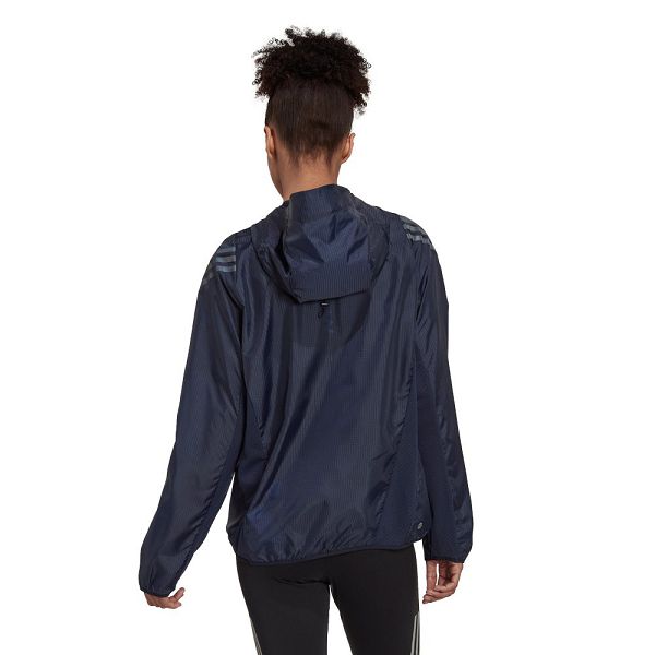 Blue Women's Adidas Run Icons 3 Stripes Running Breaker Jackets | 7814530-VJ