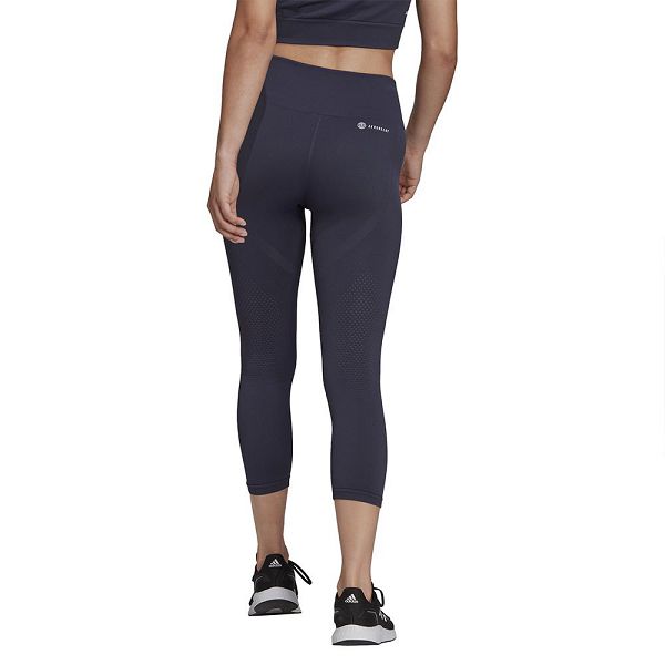 Blue Women's Adidas SML 7/8 Leggings | 3561428-DI