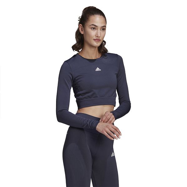 Blue Women's Adidas SML Fit Long Sleeve T Shirts | 2038615-MD