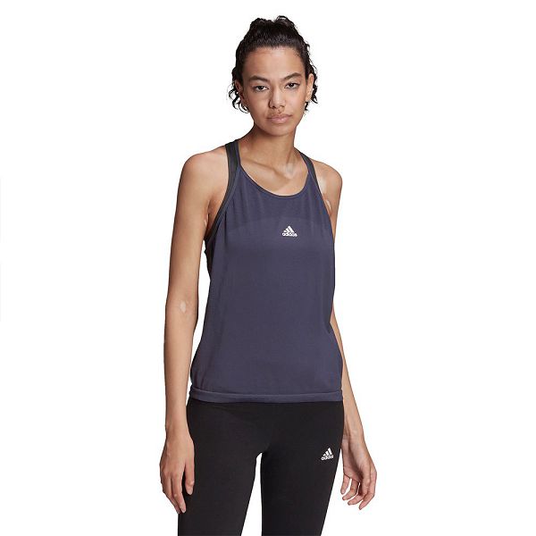 Blue Women's Adidas SML Sleeveless T Shirts | 7839061-EL