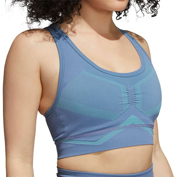 Blue Women's Adidas Studio 2 Tne Sports Bra | 1609573-BE