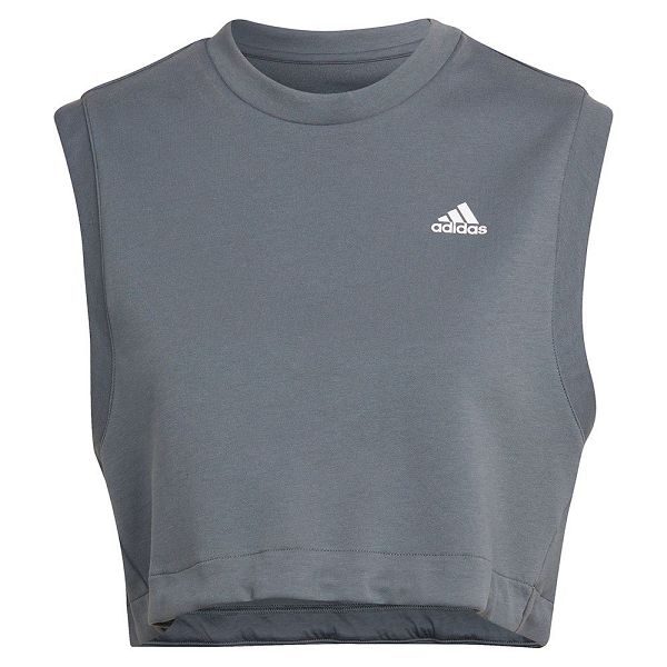 Blue Women's Adidas Studio Sleeveless T Shirts | 3678915-FA