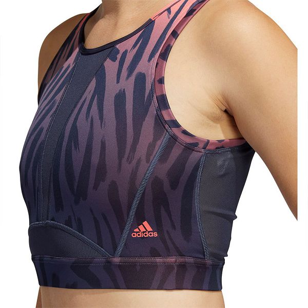 Blue Women's Adidas Tigre Aop Sports Bra | 5460321-LI