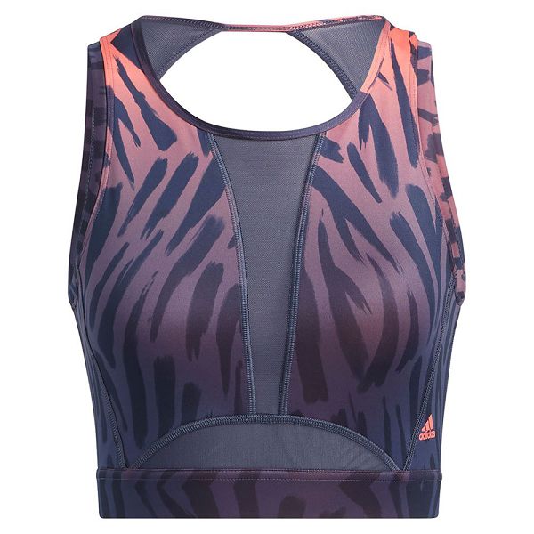 Blue Women\'s Adidas Tigre Aop Sports Bra | 5460321-LI