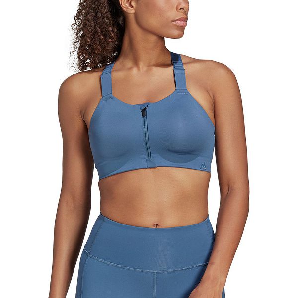 Blue Women\'s Adidas Tlrd Impact Luxe High-Support Top Sports Bra | 8796342-OX