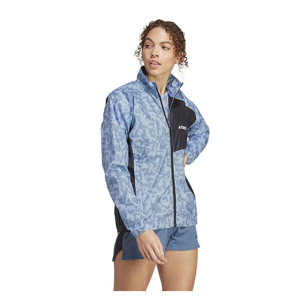 Blue Women's Adidas Trail Wind Jackets | 1485920-QU