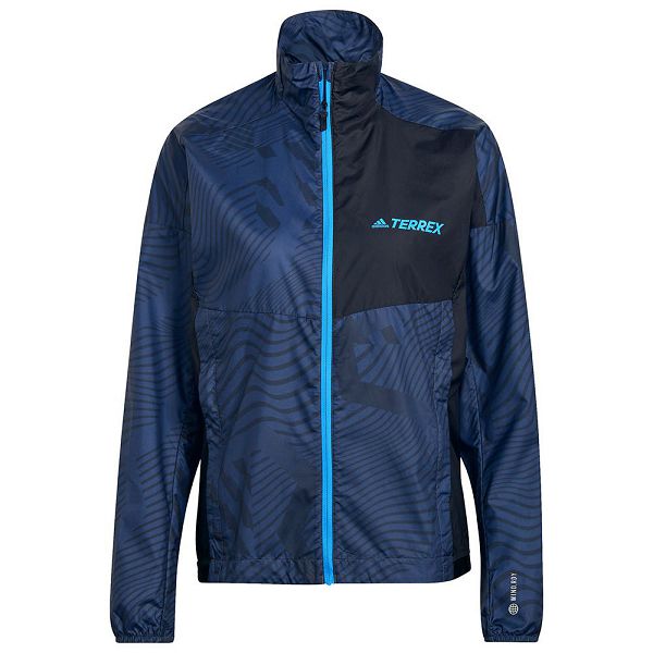 Blue Women's Adidas Trail Windbreaker Jackets | 1346589-KW