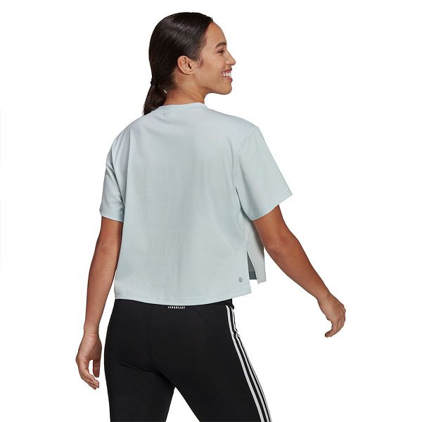 Blue Women's Adidas Uforu Short Sleeve T Shirts | 0516472-BH