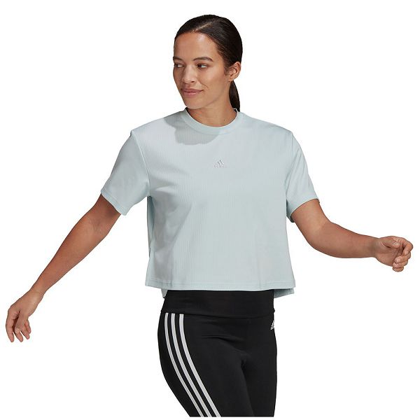 Blue Women's Adidas Uforu Short Sleeve T Shirts | 0516472-BH