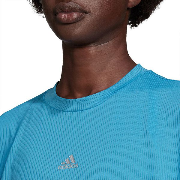 Blue Women's Adidas Uforu Short Sleeve T Shirts | 1230769-DY