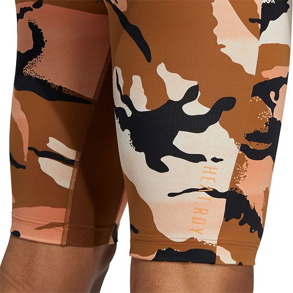 Brown Men's Adidas Heatready Short Leggings | 5647209-LV