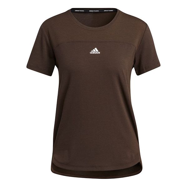 Brown Women's Adidas Aeroready Short Sleeve T Shirts | 5907148-VR