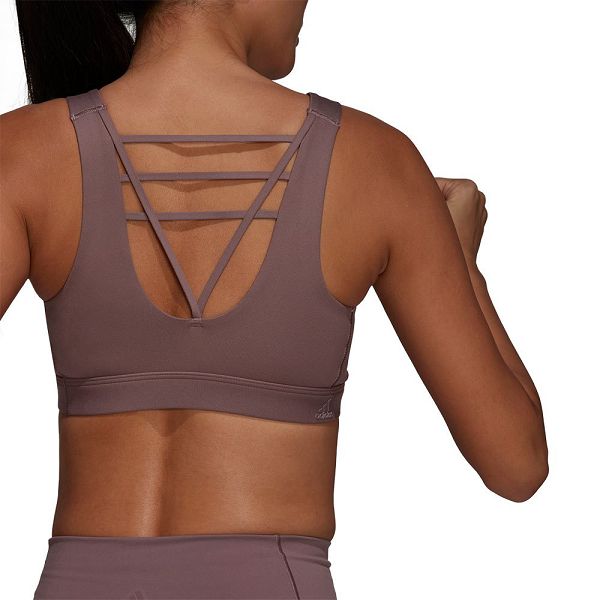 Brown Women's Adidas Coreflow Luxe Medium-Support Sports Bra | 4065917-TX