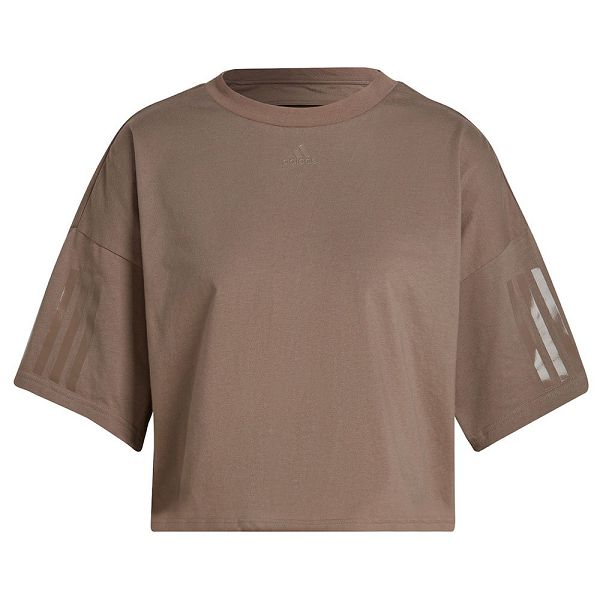 Brown Women's Adidas In Season Creation Short Sleeve T Shirts | 8740139-YI