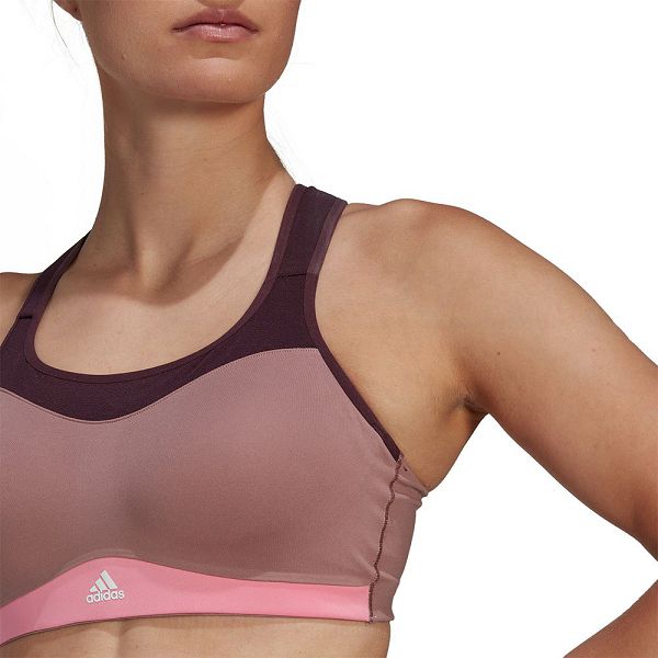 Brown Women's Adidas Tlrd Impact High-Support Top Sports Bra | 6045718-QU