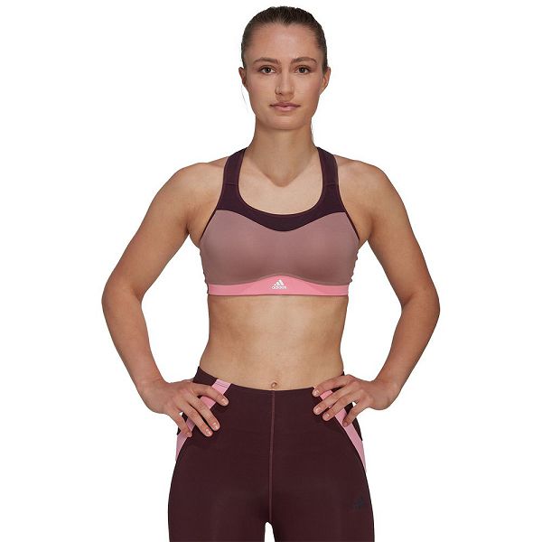 Brown Women\'s Adidas Tlrd Impact High-Support Top Sports Bra | 6045718-QU