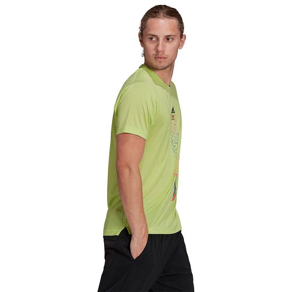 Green Men's Adidas Agravic Short Sleeve T Shirts | 2634571-JM