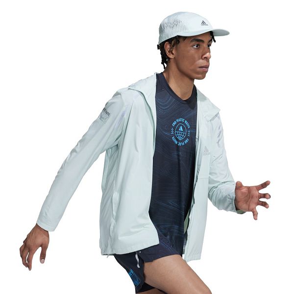 Green Men's Adidas Marathon For The Oceans Jackets | 7219408-WV