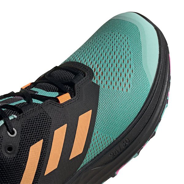 Green Men's Adidas Terrex Two Flow Trail Running Shoes | 0928643-VF