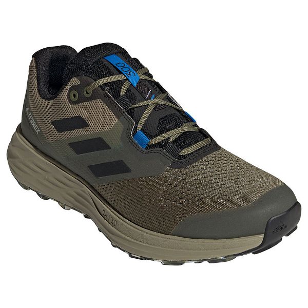 Green Men's Adidas Terrex Two Flow Trail Running Shoes | 6143795-ZO