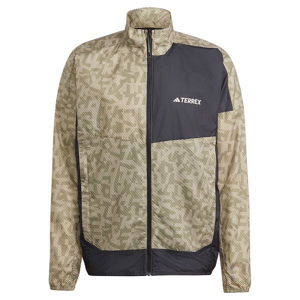 Green Men's Adidas Trail Wind Jackets | 1487953-OS