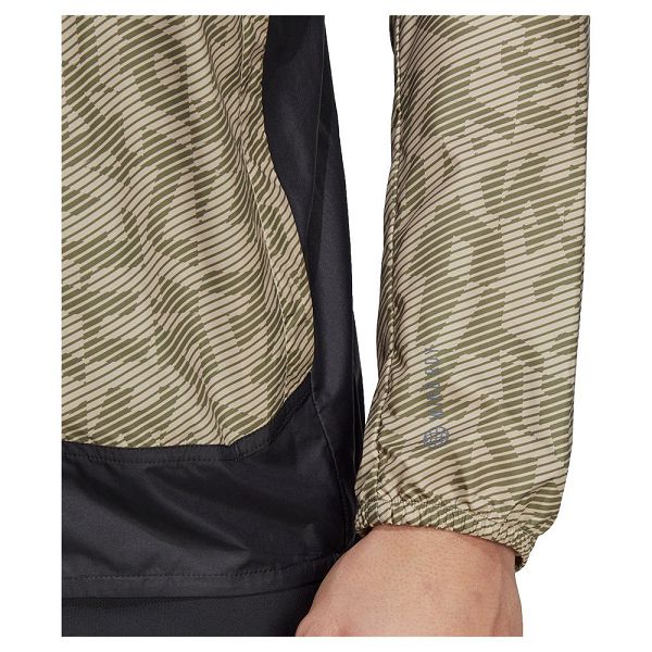 Green Men's Adidas Trail Wind Jackets | 1487953-OS