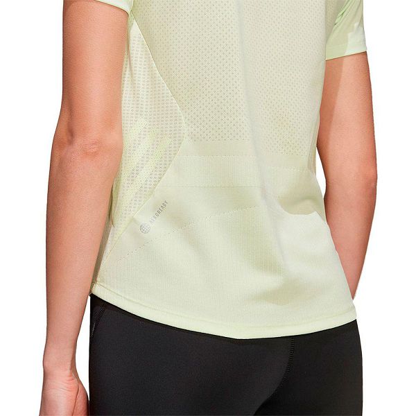 Green Women's Adidas Adizero Short Sleeve T Shirts | 9502467-AQ