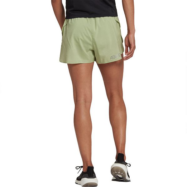 Green Women's Adidas Adizero Split 3´´ Shorts Pants | 7239586-XP