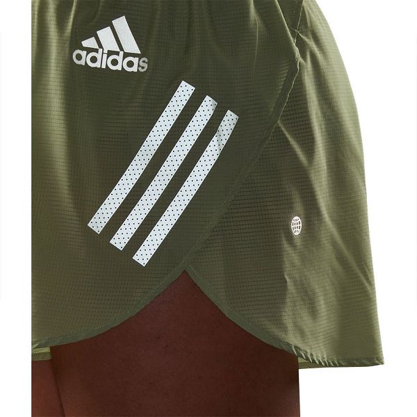 Green Women's Adidas Adizero Split 3´´ Shorts Pants | 7239586-XP