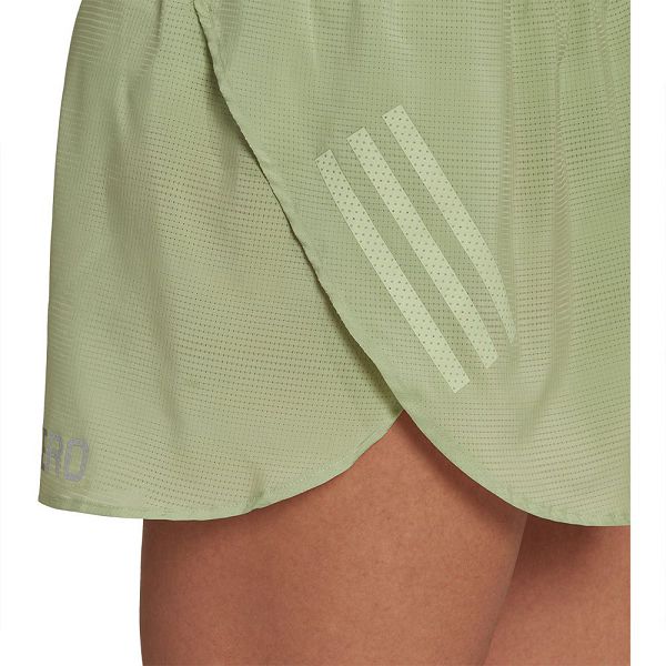 Green Women's Adidas Adizero Split 3´´ Shorts Pants | 7239586-XP