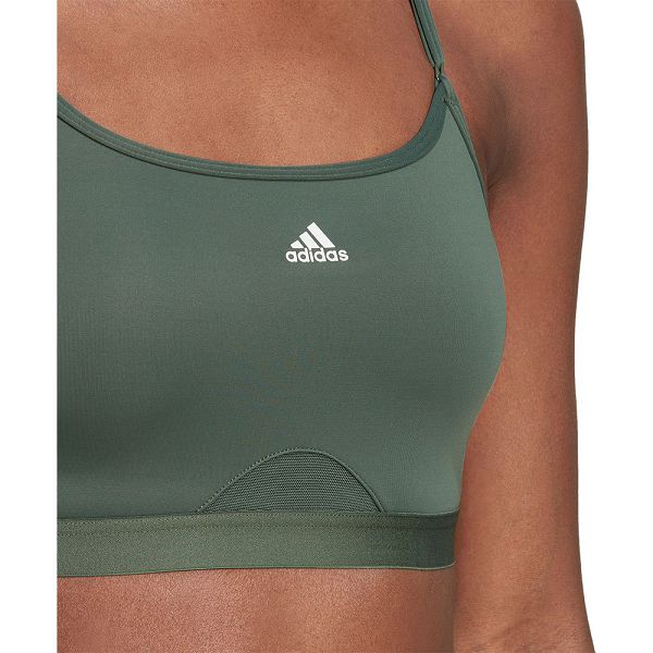 Green Women's Adidas Aeroreact Light-Support Sports Bra | 8507396-FU