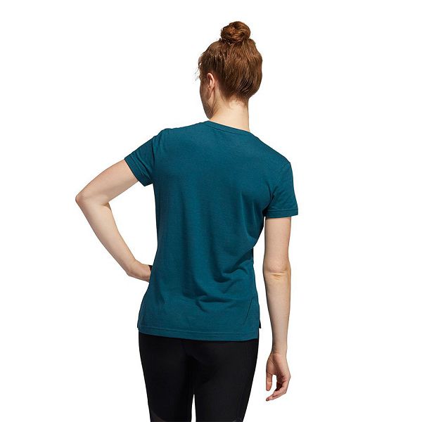 Green Women's Adidas Aeroready Short Sleeve T Shirts | 0278643-OX