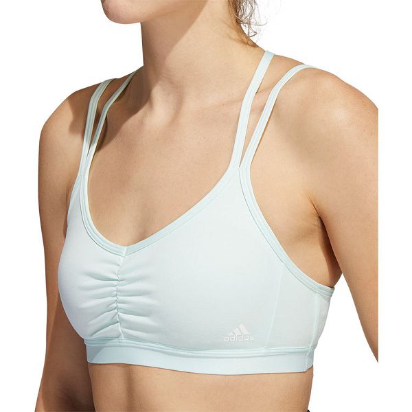 Green Women's Adidas Essentials Sports Bra | 0654721-CL