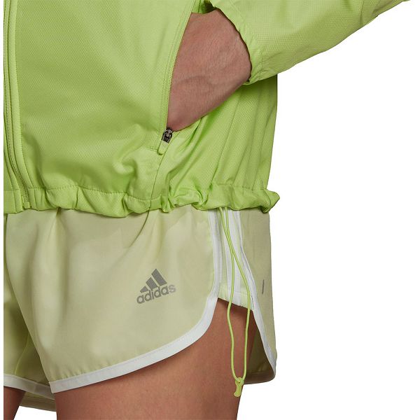 Green Women's Adidas Marathon Jackets | 2437815-VU