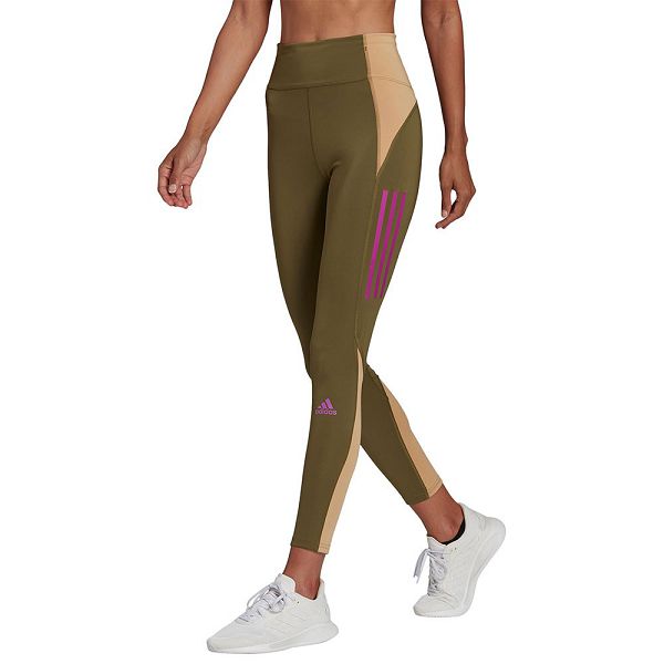 Green Women\'s Adidas OTR Block Leggings | 9426183-ZI