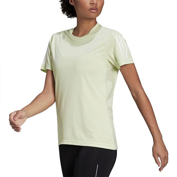 Green Women's Adidas Own The Run Short Sleeve T Shirts | 6084739-MH