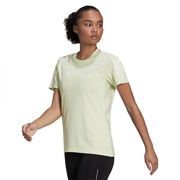 Green Women's Adidas Own The Run Short Sleeve T Shirts | 6084739-MH