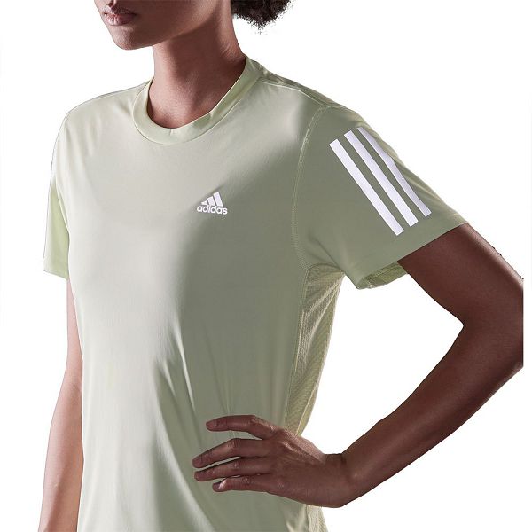 Green Women's Adidas Own The Run Short Sleeve T Shirts | 6084739-MH