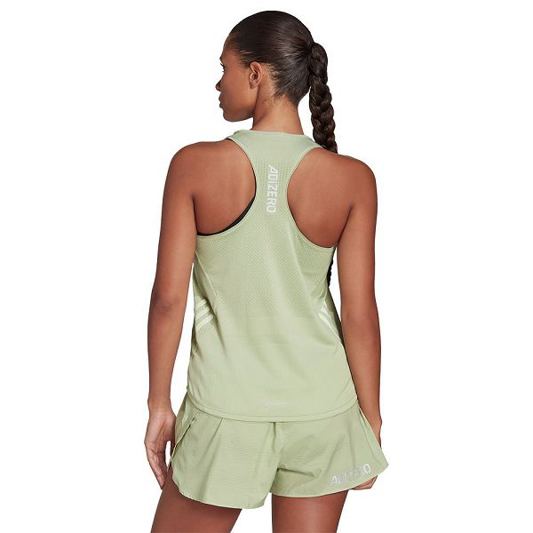 Green Women's Adidas Parley Adizero Run Sleeveless T Shirts | 9534671-AU