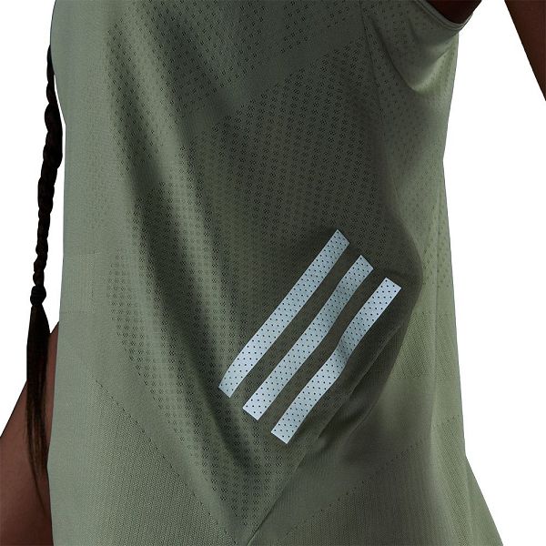 Green Women's Adidas Parley Adizero Run Sleeveless T Shirts | 9534671-AU