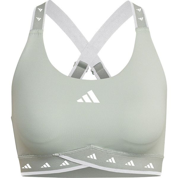 Green Women's Adidas Powerimpact Medium-Support Techfit Sports Bra | 1954082-NZ