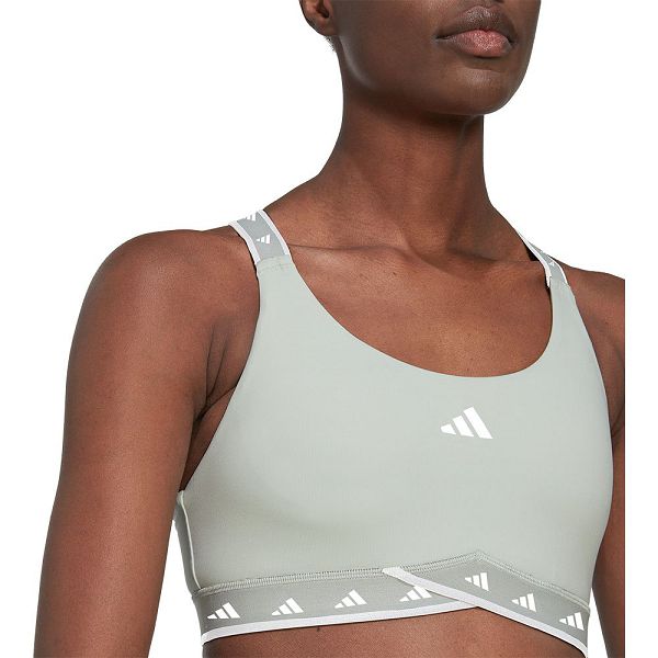 Green Women's Adidas Powerimpact Medium-Support Techfit Sports Bra | 1954082-NZ