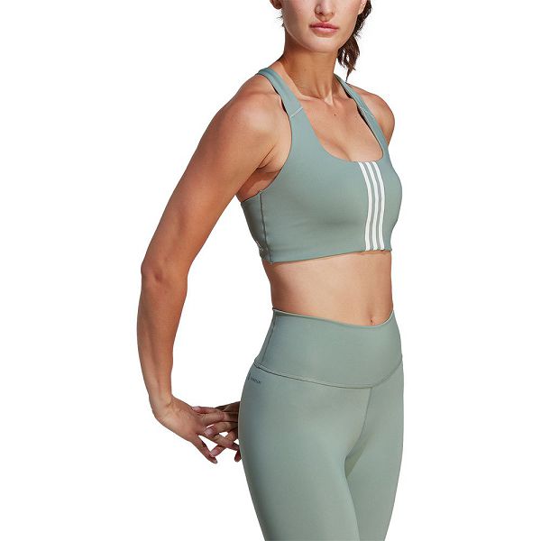 Green Women's Adidas Pwi MS Sports Bra | 5874923-XG