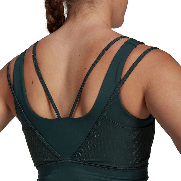 Green Women's Adidas Pwi Ms Holiday Sports Bra | 5183467-ST