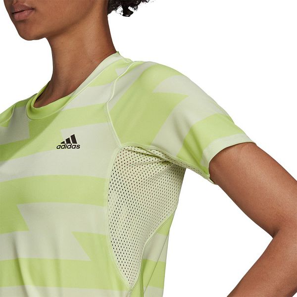 Green Women's Adidas Run Fast Aop Short Sleeve T Shirts | 1760823-PT