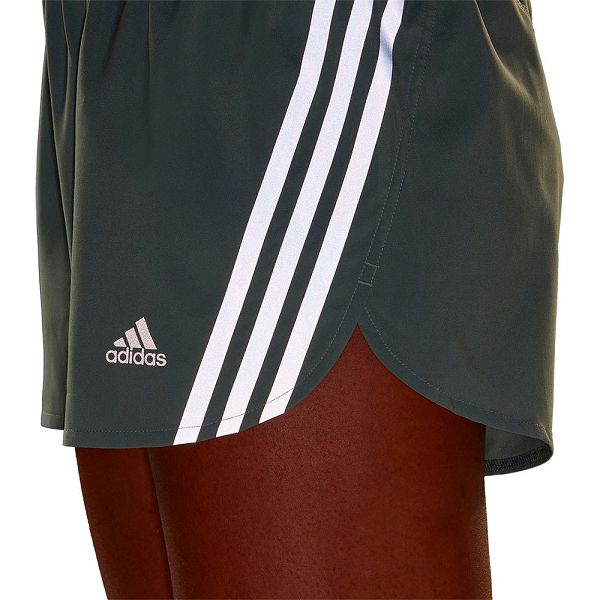 Green Women's Adidas Run Icons 3S 4´´ Shorts Pants | 5870612-FA