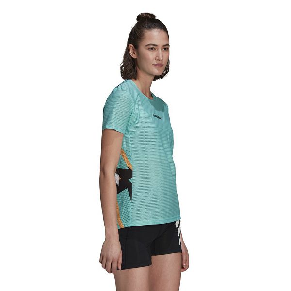 Green Women\'s Adidas Terrex Parley Agravic TR Pro Short Sleeve T Shirts | 0861329-HP