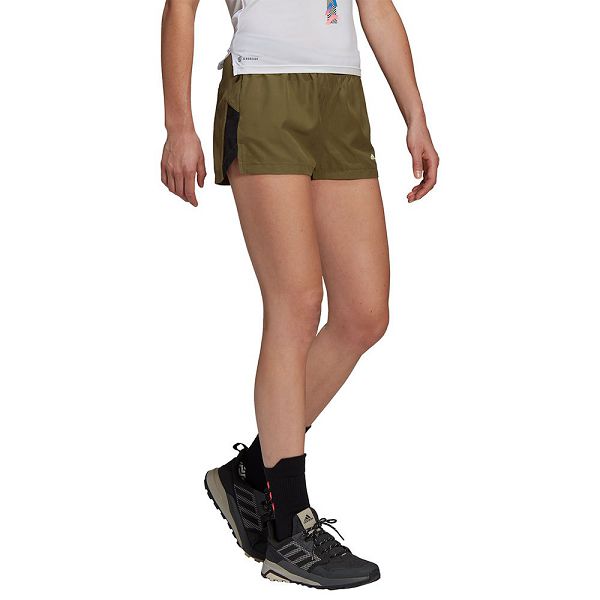 Green Women's Adidas Trail 3´´ Shorts Pants | 7134052-OY